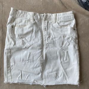 White Denim Skirt (worn once)